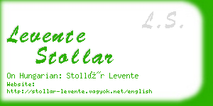 levente stollar business card